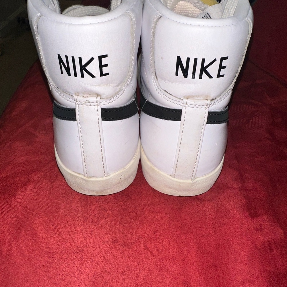 Nike White and Black High-Top Sneakers - Picture 3 of 4
